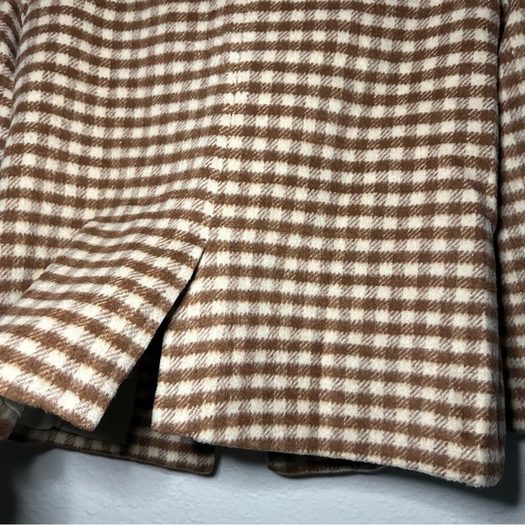 057. NWT Women's Brown Cream Check Blazer - Picture 11 of 11